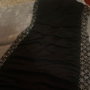 Studio Y Black Strapless Dress with Silver Accents